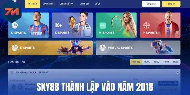 Top Nhà Cái Uy Tín Cá Độ Bóng Đá Dẫn Dầu Thị Trường Việt Nam 7 Sky88 thành lập vào năm 2018