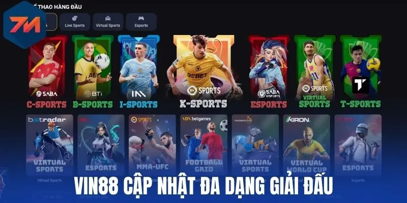 Top Nhà Cái Uy Tín Cá Độ Bóng Đá Dẫn Dầu Thị Trường Việt Nam 5 Vin88 cập nhật đa dạng giải đấu